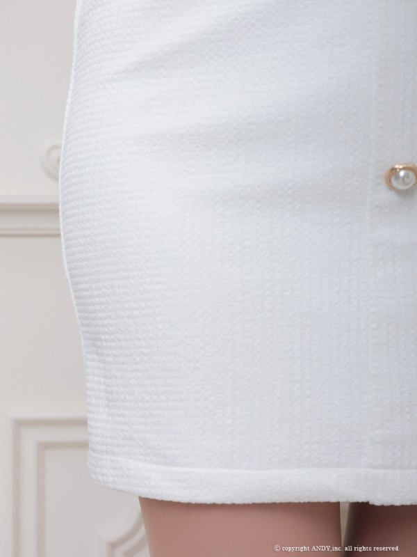 画像27: XSサイズあり【an /アン】 ツイード/ ショルダーリボン/ チェーン/ ボタン/ ワンカラー/タイト/ ミニドレス/ キャバドレス[OF05]