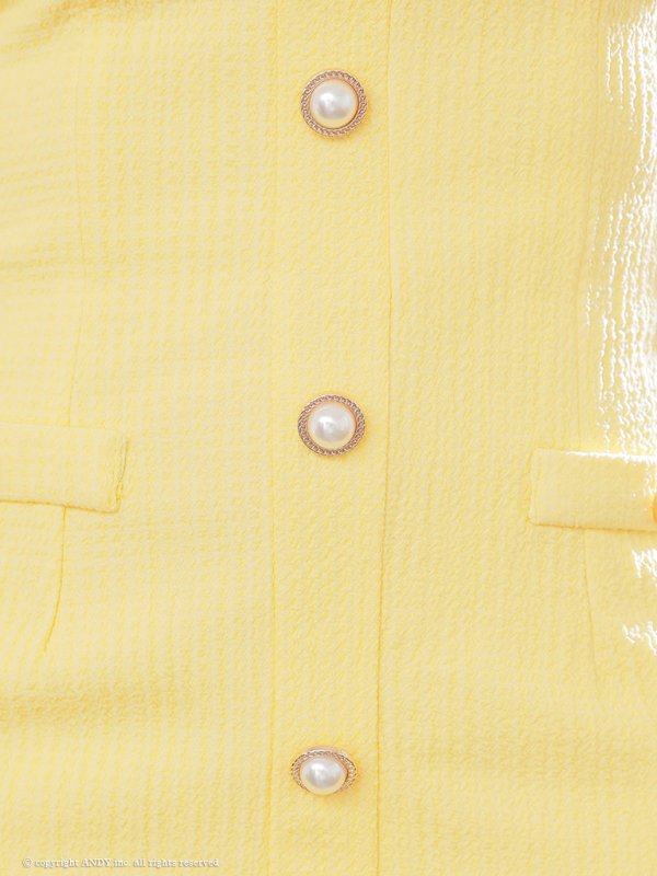 画像36: XSサイズあり【an /アン】 ツイード/ ショルダーリボン/ チェーン/ ボタン/ ワンカラー/タイト/ ミニドレス/ キャバドレス[OF05]