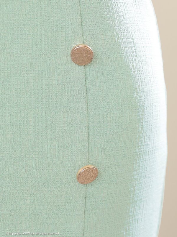 画像28: 【an/アン】半袖/ 袖あり/ フロントジップ/ ゴールドバックル/ チェーンモチーフ/ ワンカラー/ タイト/ ミニドレス/ キャバドレス[OF05]