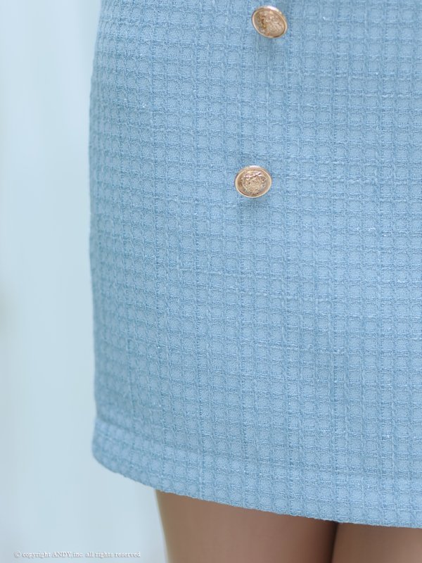 画像9: XSサイズあり【an /アン】 ツイード/ フロントジップ/ リボン/ ハイネック/ カットアウト/ ノースリーブ/ タイト/ ミニドレス/ キャバドレス[OF05]