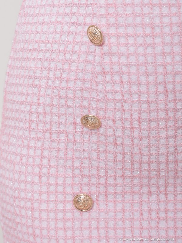 画像24: XSサイズあり【an /アン】 ツイード/ フロントジップ/ リボン/ ハイネック/ カットアウト/ ノースリーブ/ タイト/ ミニドレス/ キャバドレス[OF05]