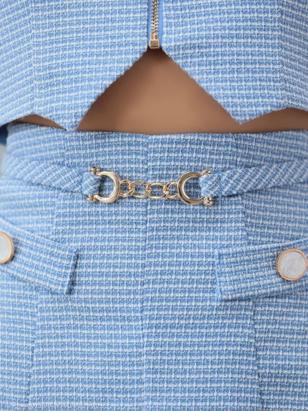 画像31: XSサイズあり【an /アン】襟付き/ フロントジップ/ 袖あり/ パフスリーブ/ プリーツ/ Aライン/ セットアップ/ ミニドレス/ キャバドレス[OF05]