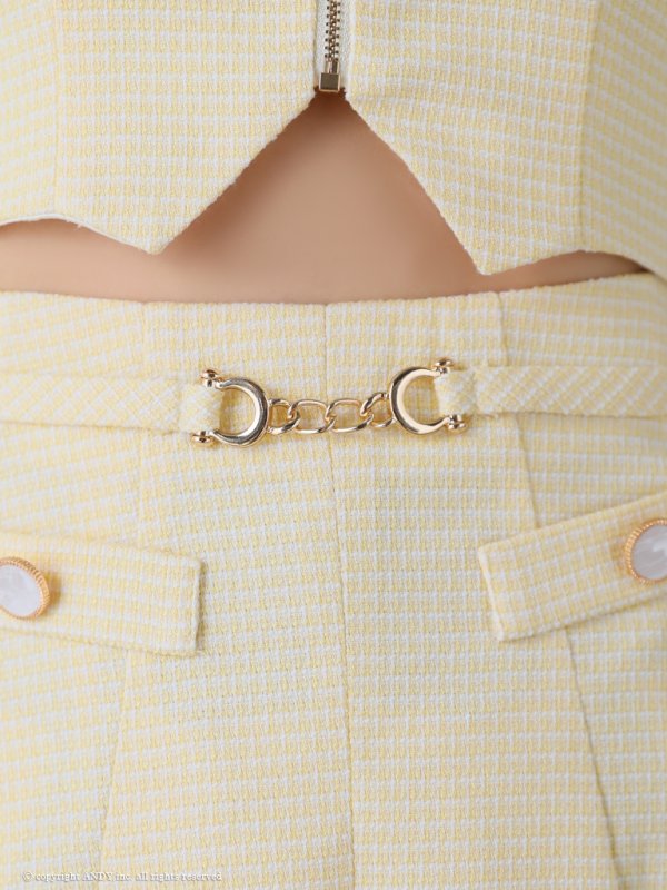 画像40: XSサイズあり【an /アン】襟付き/ フロントジップ/ 袖あり/ パフスリーブ/ プリーツ/ Aライン/ セットアップ/ ミニドレス/ キャバドレス[OF05]