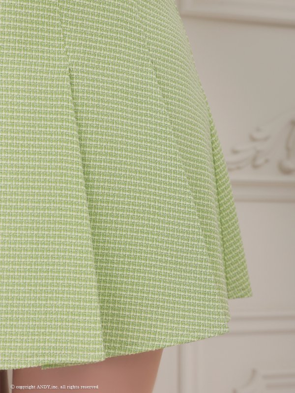 画像15: XSサイズあり【an /アン】襟付き/ フロントジップ/ 袖あり/ パフスリーブ/ プリーツ/ Aライン/ セットアップ/ ミニドレス/ キャバドレス[OF05]