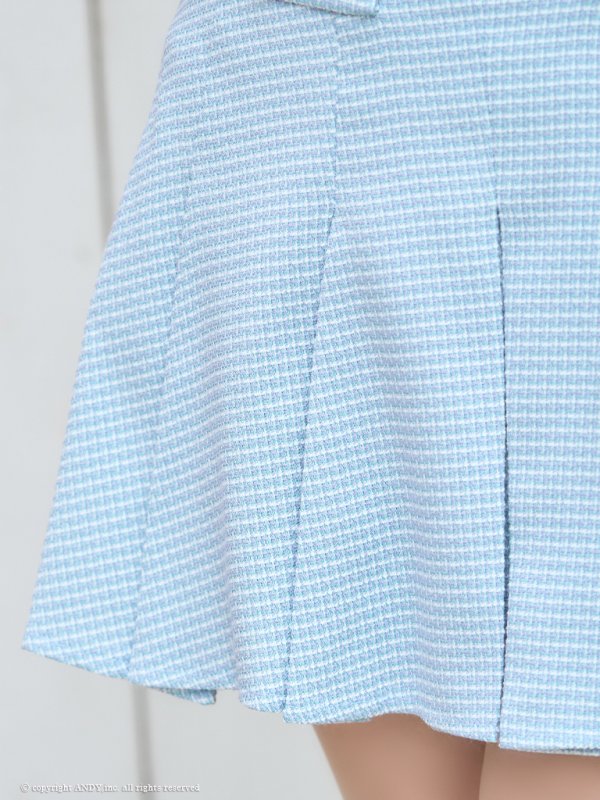 画像23: XSサイズあり【an /アン】襟付き/ フロントジップ/ 袖あり/ パフスリーブ/ プリーツ/ Aライン/ セットアップ/ ミニドレス/ キャバドレス[OF05]