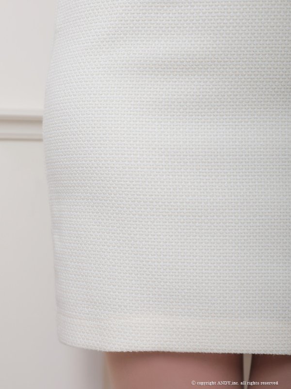 画像29: XSサイズあり【an /アン】 ワンカラー/ ツイード/ フロントジップ/ チェーン/ ショルダーリボン/ キャミ/ フリル/ タイト/ ミニドレス/ キャバドレス[OF05]