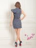 画像36: XSサイズあり【an /アン】 フリルショルダー/ アシメデザイン/ フロントジップ/ ノースリーブ/ チェック柄/ タイト/ ミニドレス/ キャバドレス[OF05]