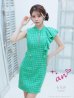 画像43: XSサイズあり【an /アン】 フリルショルダー/ アシメデザイン/ フロントジップ/ ノースリーブ/ チェック柄/ タイト/ ミニドレス/ キャバドレス[OF05]