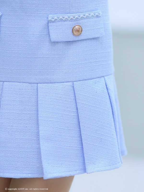 画像9: XSサイズあり【an /アン】カットアウト/ ボタン/ フロントジップ/ ノースリーブ/ セットアップ/ Aライン/ 裾プリーツ/ ミニドレス/ キャバドレス[OF05]