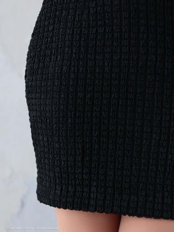 画像12: XSサイズあり【an /アン】 スーパーストレッチツイード/ バックル/ ノースリーブ/ フロントジップ/ チェーンパイピング/ タイト/ ミニドレス/ キャバドレス[OF05]