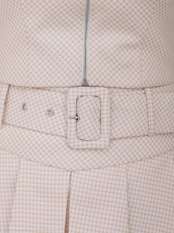 画像23: XSサイズあり【an /アン】ツイード/ ボタン/ ショルダーリボン/ キャミソール/ セットアップ/ Aライン/ 裾プリーツ/ ミニドレス/ キャバドレス[OF05]