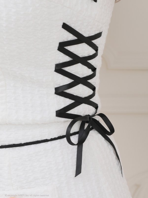 画像10: XSサイズあり【an /アン】 セットアップ/ リボン/ スピンドル/ バストカットアウト/ 半袖/ 袖あり/ フロントジップ/ マーメイド/ ミニドレス/ キャバドレス[OF05]