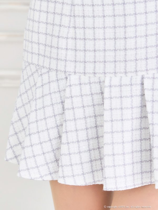 画像9: XSサイズあり【an /アン】 襟付き/ フロントジップ/ 袖付き/ 半袖/ プリーツ/フレア/ ミニドレス/ キャバドレス[OF05]