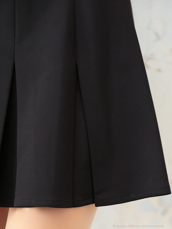 画像11: XSサイズあり【an /アン】2way/ ホルターネック/ ベア/ バストシアー/ ベルト/ ジップデザイン/ プリーツ/ フレア/ セットアップ/ ミニドレス/ キャバドレス[OF05]