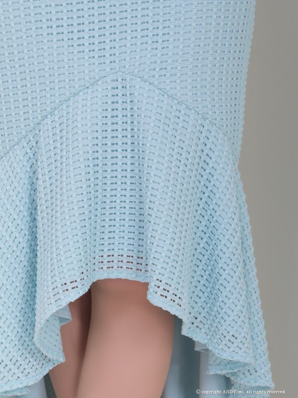 画像9: XSサイズあり【an /アン】マーメイド/ カットアウト/ ショルダーリボン/ フロントジップ/ ノースリーブ/ テールカット/ ミディアムドレス/ キャバドレス[OF05]