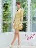画像20: XSサイズあり【an/アン】ジャケット風カラー/ 襟付き/ パールボタン/ 袖あり/ ハーフスリーブ/ プリーツ/ ワンピース/ ミニドレス/ キャバドレス[OF05]