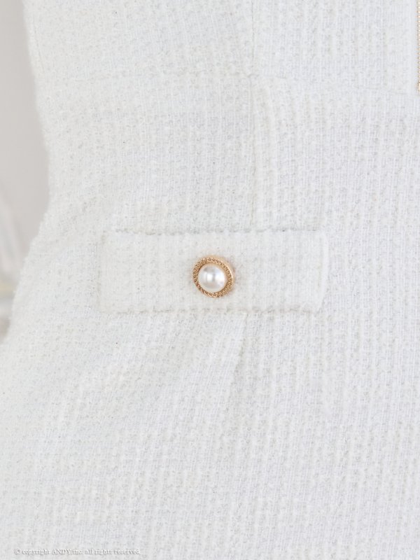 画像26: XSサイズあり【an /アン】 ツイード/ レース/ バックリボン/ カットアウト/ フロントジップ/ 半袖/ 袖あり/ タイト/ ミニドレス/ キャバドレス[OF05]