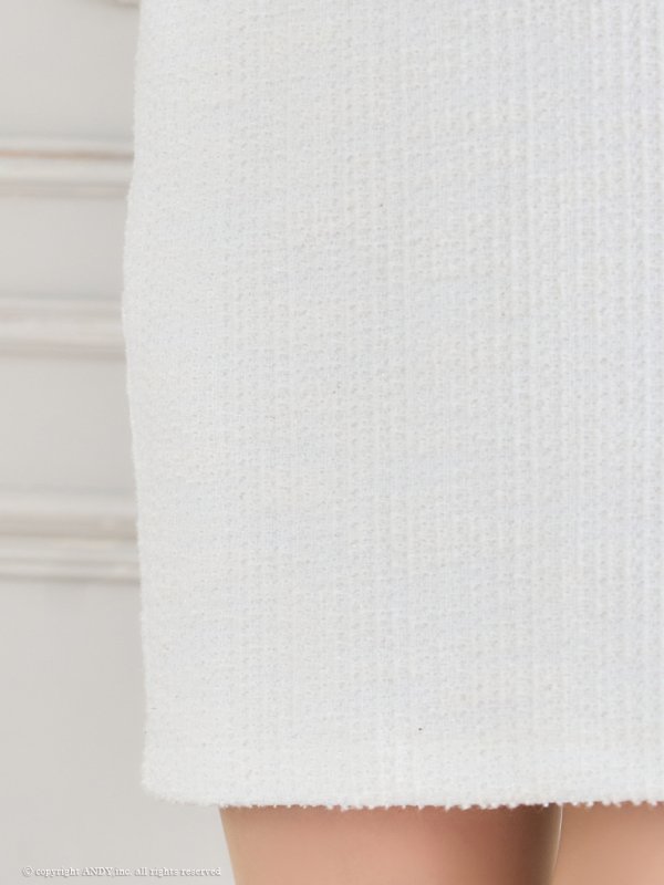 画像27: XSサイズあり【an /アン】 ツイード/ レース/ バックリボン/ カットアウト/ フロントジップ/ 半袖/ 袖あり/ タイト/ ミニドレス/ キャバドレス[OF05]