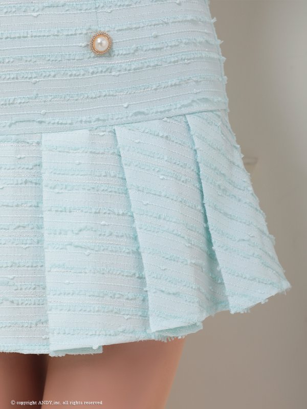 画像8: XSサイズあり【an /アン】リボン/ キャミソール/ フロントジップ/ プリーツ/ Aライン/ セットアップ/ ミニドレス/ キャバドレス[OF05]