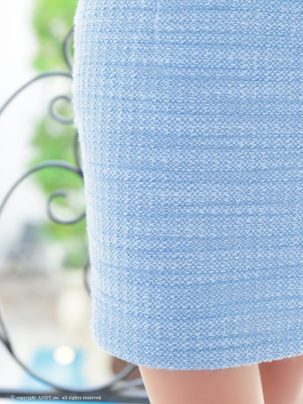 画像9: 【an/アン】ツイード/ リボンショルダー/ バックル/ ノースリーブ/ タイト/ ミニドレス/ キャバドレス[OF05]