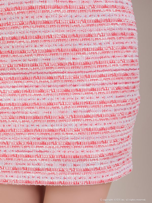 画像24: XSサイズあり【an/アン】ミックスツイード/ フロントジッパー/ バストバックル/ 半袖/ パフスリーブ/ 袖あり/ ストレッチ/ タイト/ ミニドレス/ キャバドレス[OF05]