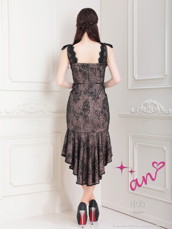 ブラックxベージュ モデル：ゆめ　身長：160cm　着用サイズ：Sサイズ