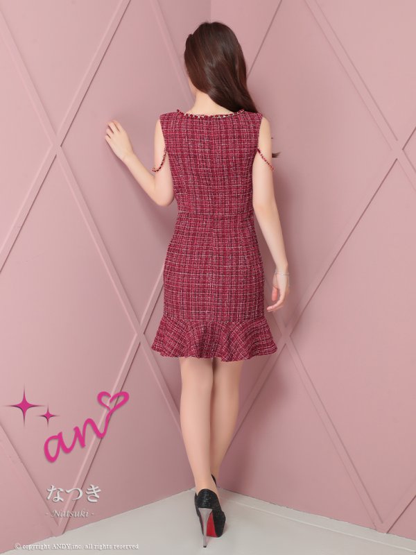 バーガンディ　モデル：なつき 身長：160cm 着用サイズ：Sサイズ