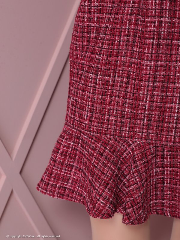 バーガンディ　モデル：なつき 身長：160cm 着用サイズ：Sサイズ