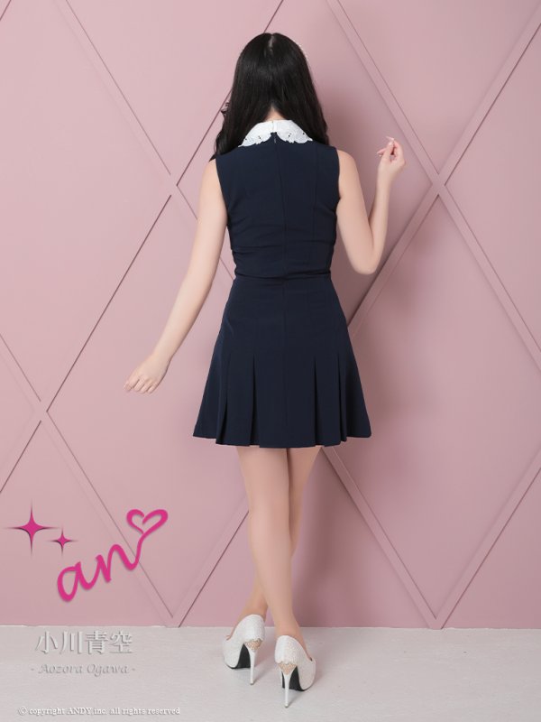 ネイビー　モデル：小川青空　身長：156cm　着用サイズ：Sサイズ