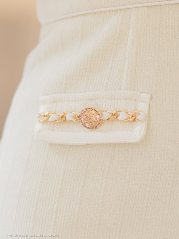 画像46: 【あすか/関西コレクション着用】XSサイズあり【an /アン】 ショルダーリボン/ チェーン/ フロントジップ/タイト/ ミニドレス/ キャバドレス[OF05]