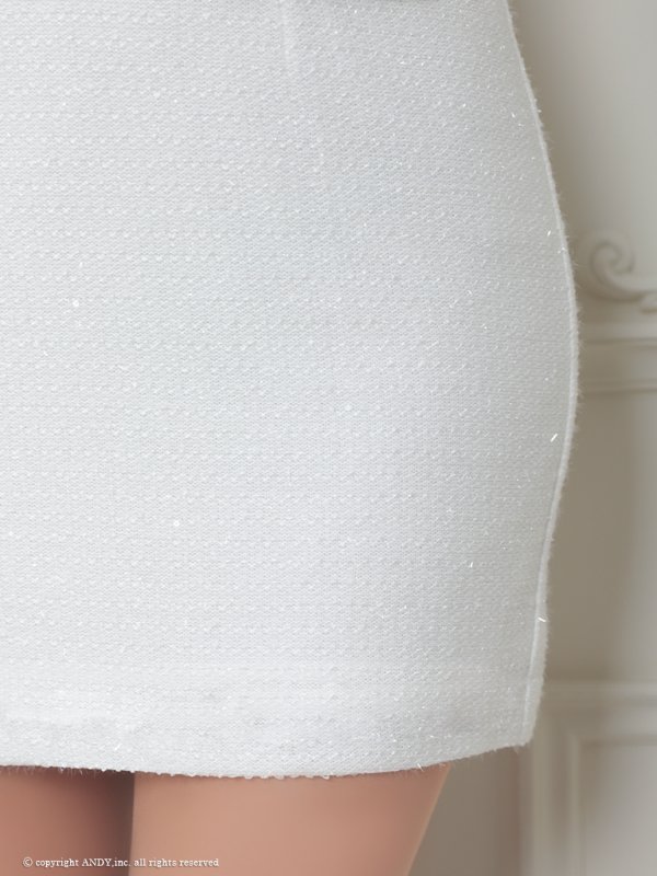 画像40: XSサイズあり【an /アン】 リボン/ チェーン/ フロントジップ/ ストレッチ/ タイト/ ミニドレス/ キャバドレス[OF05]