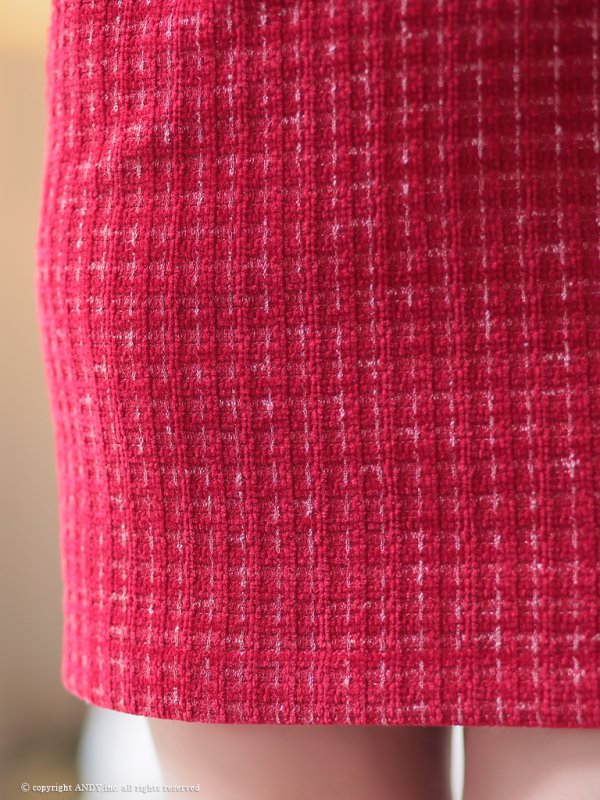 画像9: 【an /アン】 リボン/ フロントジッパー/ チェーン/  ツイード/ ノースリーブ/ タイト/ ミニドレス/ キャバドレス[OF05]