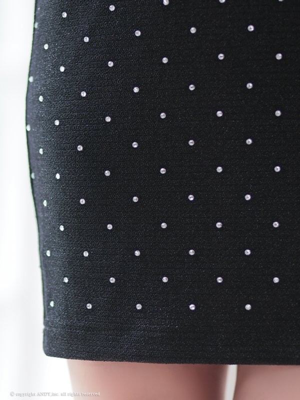 画像8: XSサイズあり【an /アン】オフショルダー/ ショルダービジュー/ キャミソール/ ワンカラー/ タイト/ ミニドレス/ キャバドレス[OF05]