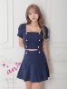 ネイビー　モデル：如月れい　身長：156cm　着用サイズ：Sサイズ