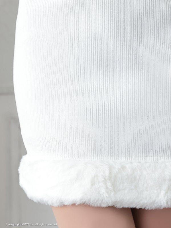 画像18: XSサイズあり【an /アン】 バストジッパー/ ハイネック/ カットアウト/ ノースリーブ/ ポケットデザイン/ 裾ファー/ タイト/ ミニドレス/ キャバドレス[OF05]