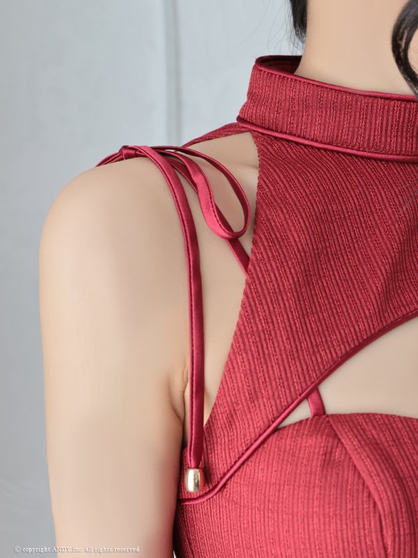 画像7: XSサイズあり【an /アン】 バストジッパー/ ハイネック/ カットアウト/ ノースリーブ/ ポケットデザイン/ 裾ファー/ タイト/ ミニドレス/ キャバドレス[OF05]