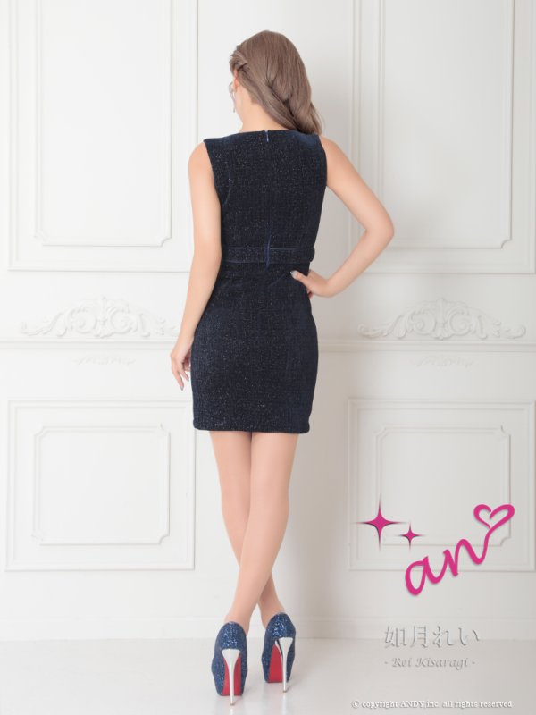 画像14: XSサイズあり【an /アン】 バストジッパー/ ビジュー/ ノースリーブ/ ポケットデザイン/ スリット/ タイト/ ミニドレス/ キャバドレス[OF05]