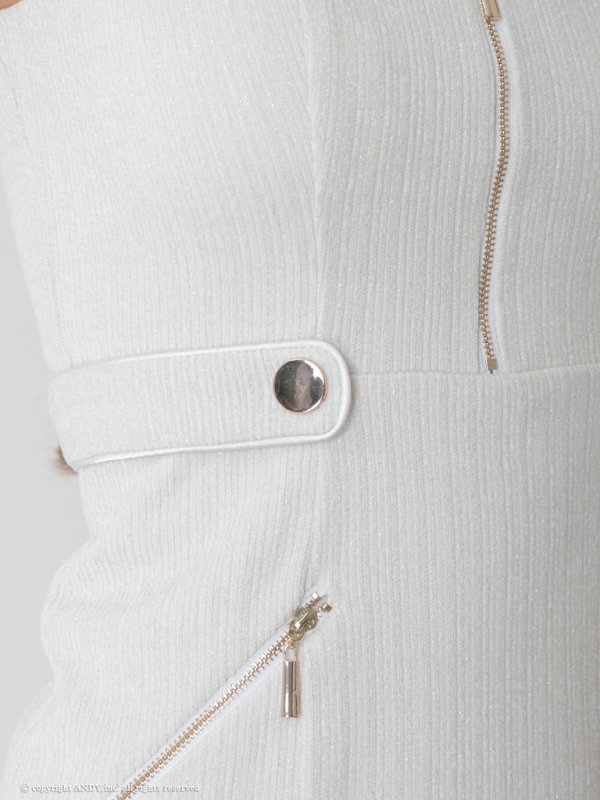 画像7: XSサイズあり【an /アン】 バストジッパー/ ビジュー/ ノースリーブ/ ポケットデザイン/ スリット/ タイト/ ミニドレス/ キャバドレス[OF05]