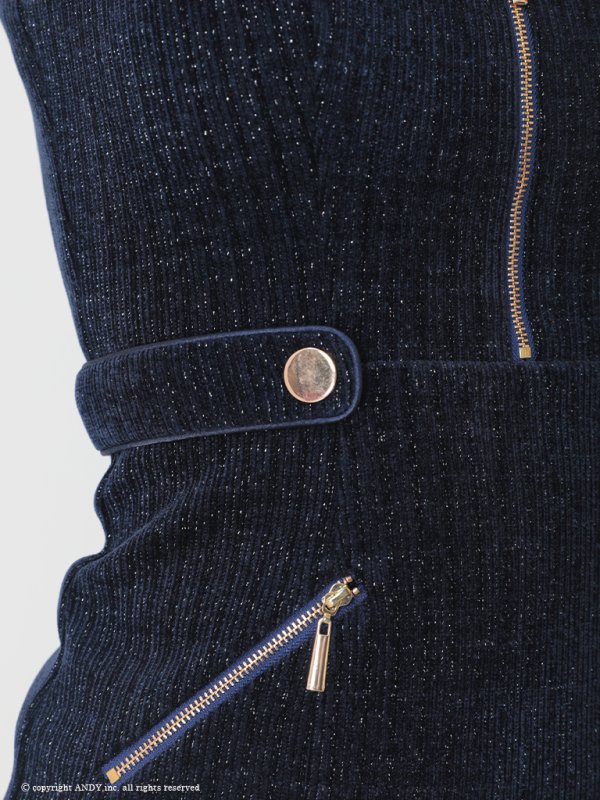 画像16: XSサイズあり【an /アン】 バストジッパー/ ビジュー/ ノースリーブ/ ポケットデザイン/ スリット/ タイト/ ミニドレス/ キャバドレス[OF05]