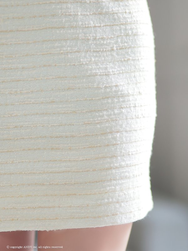 画像14: XSサイズあり【an /アン】ツイード/ 半袖/ リボン/ チェーン/ フロントジップ/ タイト/ ミニドレス/ キャバドレス[OF05]