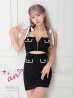 画像9: XSサイズあり【an /アン】 ショルダーリボン/ カットアウト/ フロントジップ/ タイト/ ミニドレス/ キャバドレス[OF05]