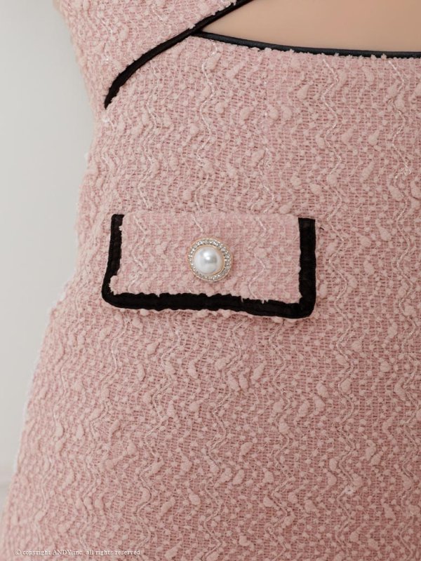 画像7: XSサイズあり【an /アン】 ショルダーリボン/ カットアウト/ フロントジップ/ タイト/ ミニドレス/ キャバドレス[OF05]