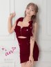 画像24: XSサイズあり【an /アン】 ショルダーリボン/ カットアウト/ フロントジップ/ タイト/ ミニドレス/ キャバドレス[OF05]