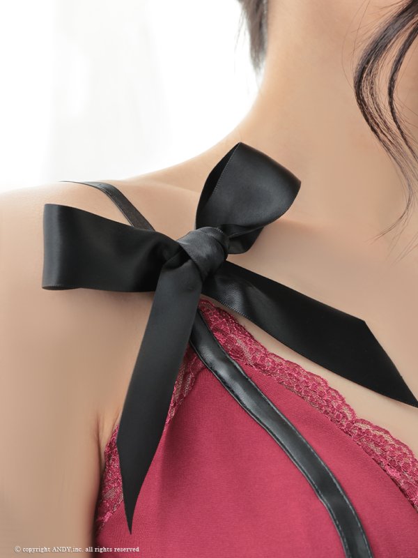 画像7: 【an /アン】 ショルダーリボン/ レース/ カットアウト/ シアー/ ストレッチ/ タイト/ ミニドレス/ キャバドレス[OF05]
