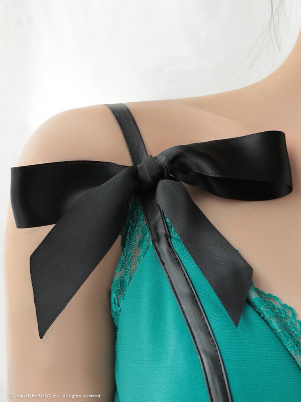 画像15: 【an /アン】 ショルダーリボン/ レース/ カットアウト/ シアー/ ストレッチ/ タイト/ ミニドレス/ キャバドレス[OF05]