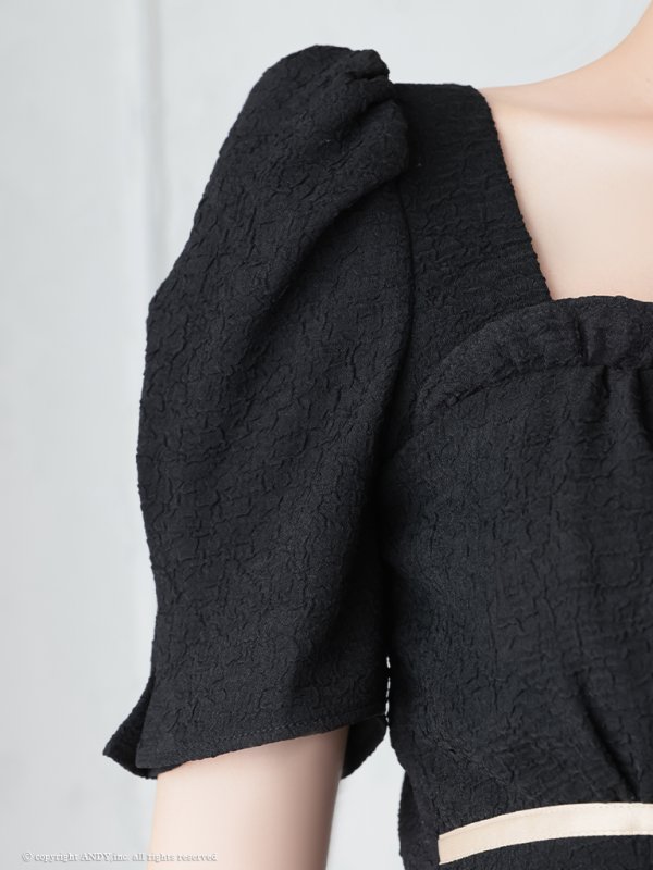 画像13: XSサイズあり【an/アン】リボン/ バイカラー/ 半袖/ 袖あり/ セットアップ/ プリーツ/ ミニドレス/ キャバドレス[OF05]