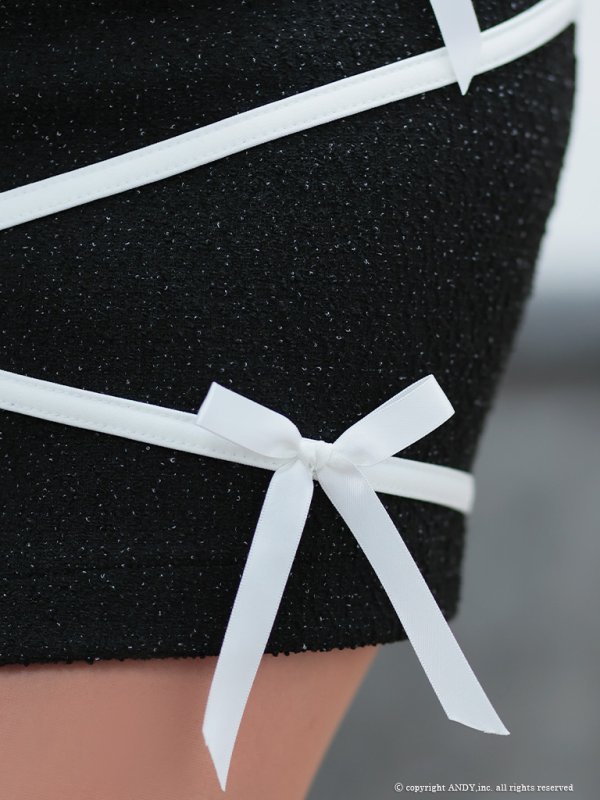 画像9: XSサイズあり【an /アン】リボン/ チェーンショルダー/ キャミソール/ タイト/ セットアップ/ ミニドレス/ キャバドレス[OF05]