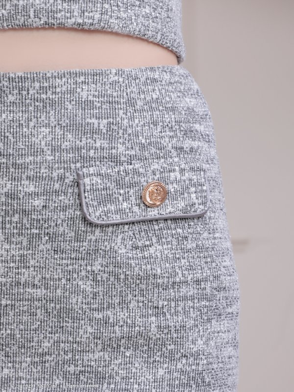 画像13: XSサイズあり【an /アン】デコルテリボン/ ツイード/ バストジッパー/ パフスリーブ/ 袖あり/ タイト/ セットアップ/ ミニドレス/ キャバドレス[OF05]