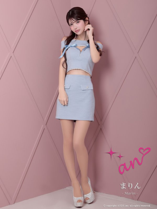 ブルー モデル:まりん 身長:164cm 着用サイズ:Sサイズ