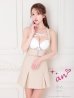 ホワイトxベージュ　モデル：ゆめ　身長：160cm　着用サイズ：Sサイズ